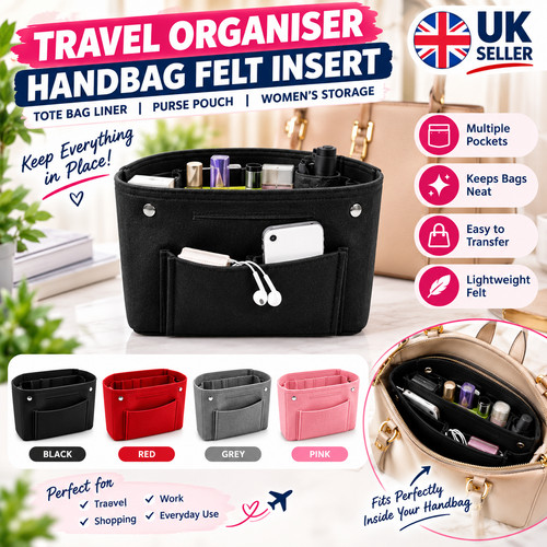 Travel organiser handbag felt - organiser,
