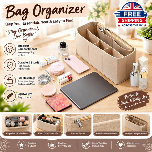 Travel organiser handbag felt - handbag,